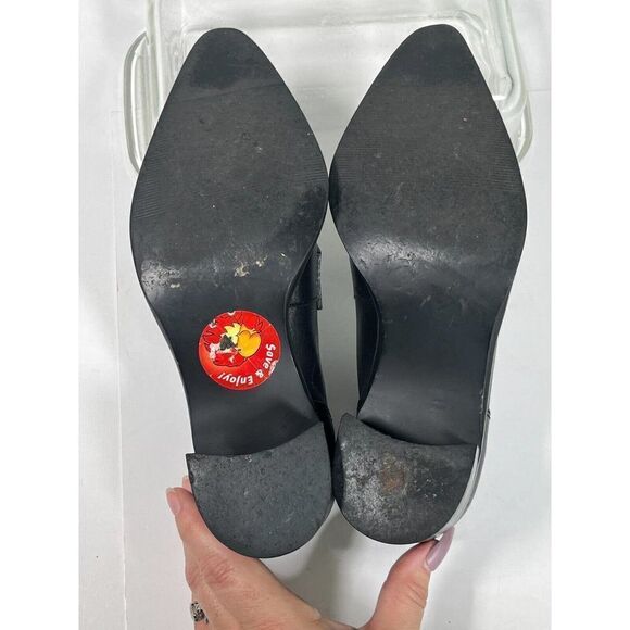 Steve Madden Womens Black Penny Loafer Shoes Block Heel Pointed Toe Size 6 - Picture 4 of 11